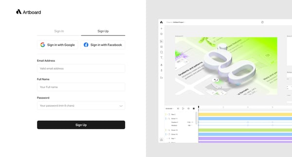 Create mockups online | Artboard Studio screen