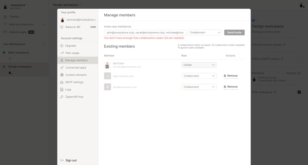 Plan Members - QuestionScout screen
