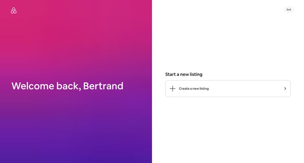 Become a Host - Airbnb screen