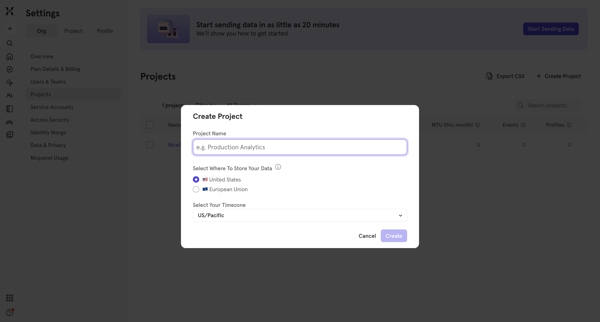 Mixpanel - Product Analytics screen