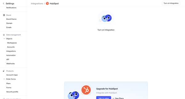 HubSpot · Dock screen