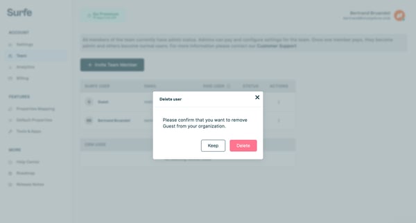 Surfe | Dashboard from Surfe