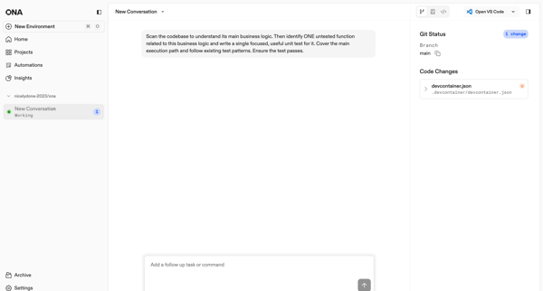 New Conversation | Ona screen