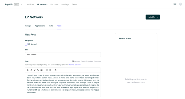 LP Network | AngelList screen