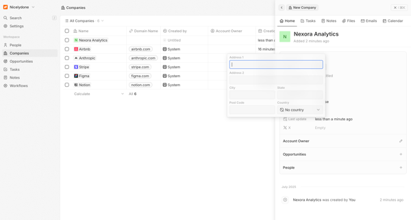 All Companies - Companies screen