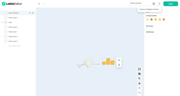 Lottie Editor - Easily edit and customize Lottie animations - Lot screen