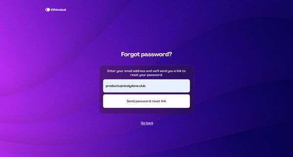 Forgot password | Whimsical from Whimsical