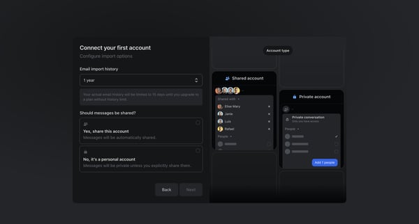 Login screen
