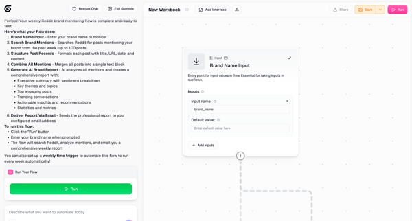 Gumloop | Automation Builder screen