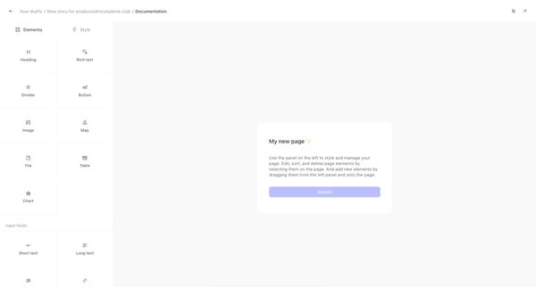 Documentation - Tines screen
