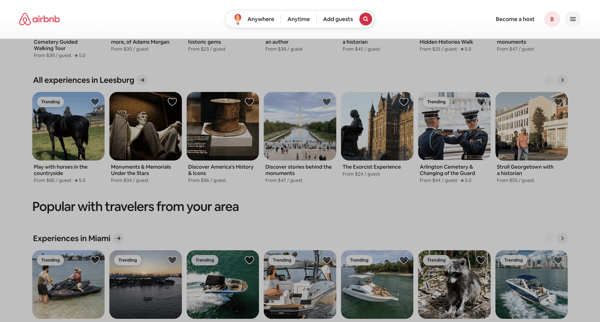 Airbnb Experiences - Find Things to Do Hosted by Locals screen