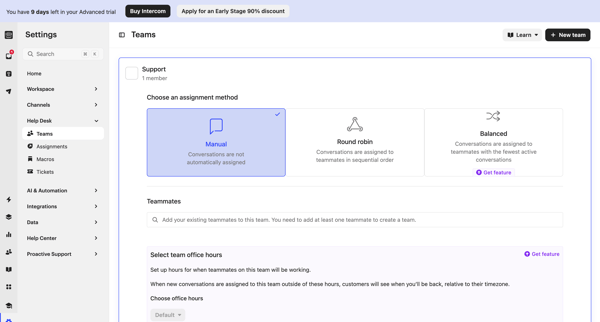 Teams | Nicelydone Intercom screen