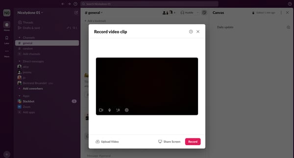 general Channel - Nicelydone 01 - Slack screen