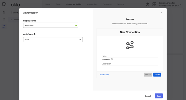 connector 01 | Okta screen