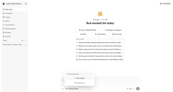 Bud - Your AI Worker screen