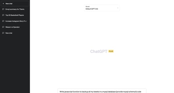New chat from OpenAI