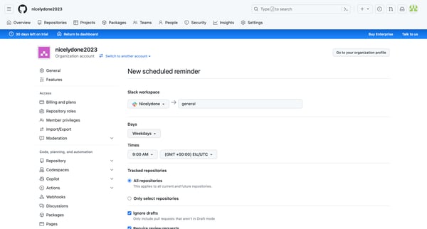 Scheduled reminders - nicelydone2023 - Edit screen