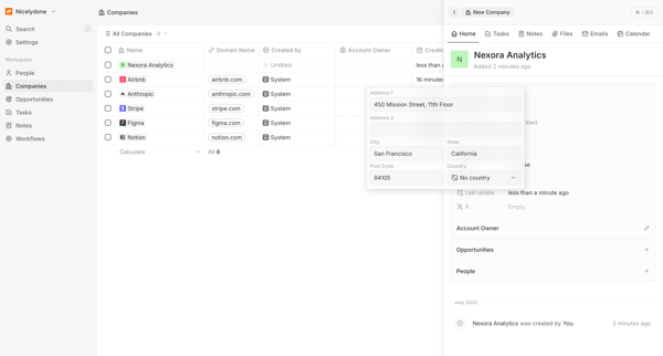 All Companies - Companies screen