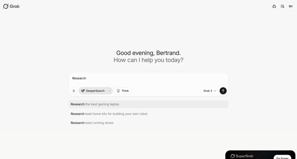 Grok screen