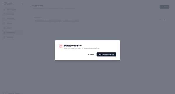 Workflows | Cal.com from Cal.com