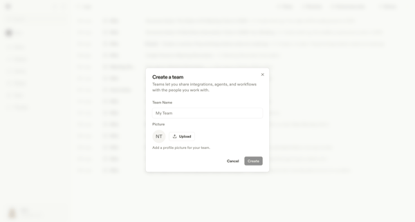 Logs screen