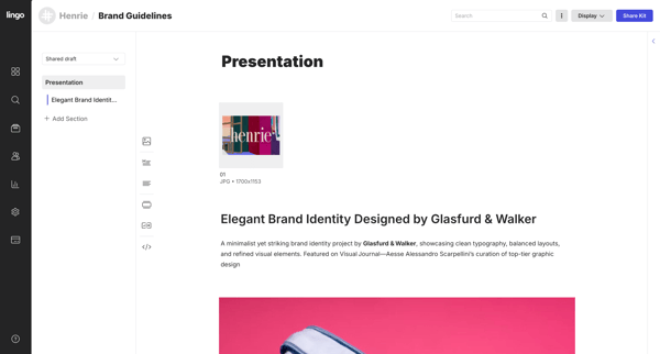 Brand Guidelines: Presentation screen