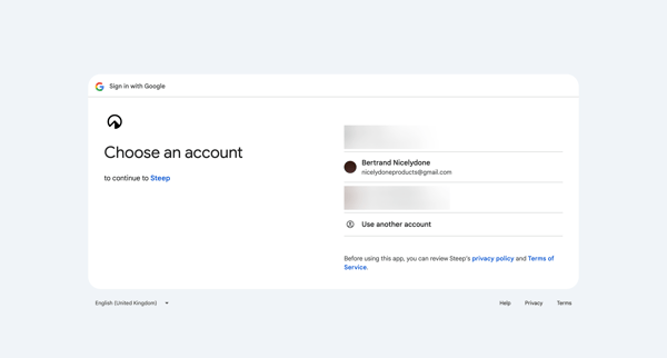 Sign in – Google accounts screen