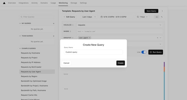 Monitoring – Dashboard – Vercel screen