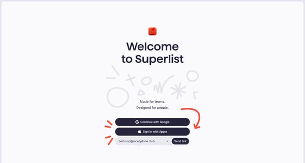 Superlist screen