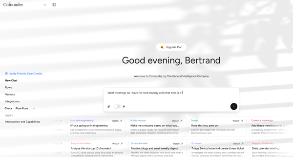 Cofounder screen