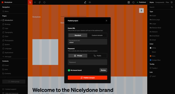Standards - Nicelydone screen