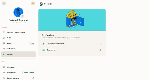 3 New Expensify screen