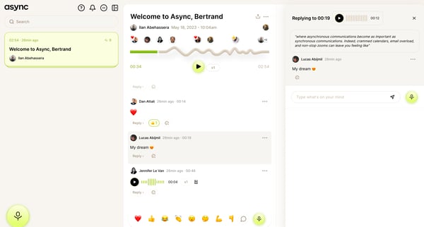 Async | Welcome to Async, Bertrand - Ilan Abehassera screen