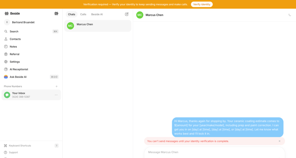 Chats - Your Inbox - Beside screen