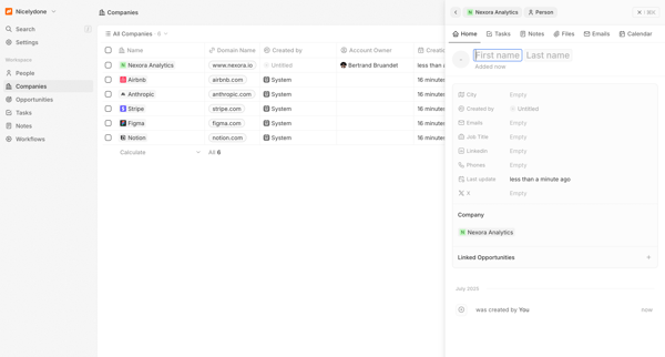 All Companies - Companies screen