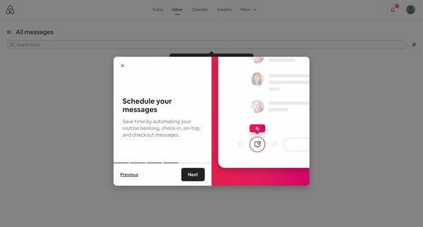 All messages - Airbnb screen