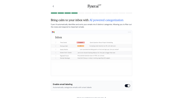 Fyxer AI screen