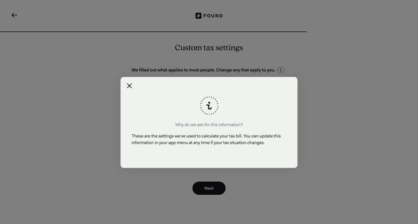 Found screen