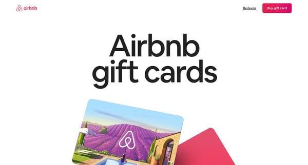 Buy an Airbnb gift card | Airbnb® screen