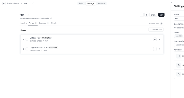 Builder - Untitled Flow screen