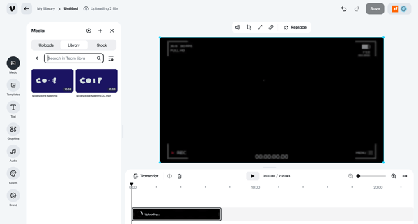 Vimeo screen