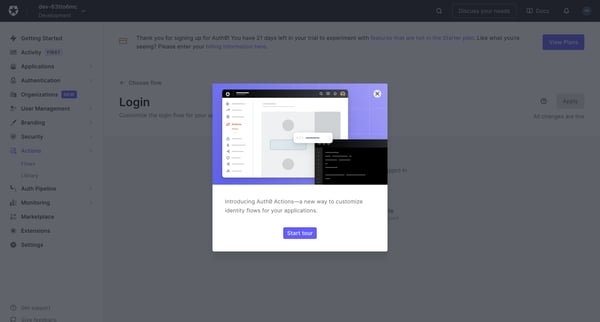 Login Flow screen