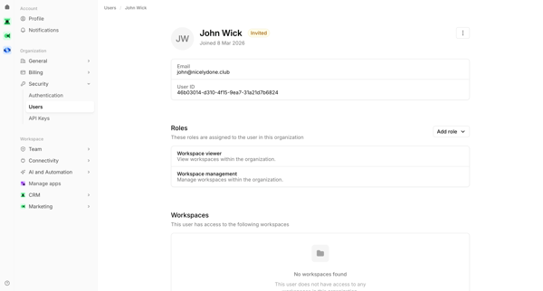 John Wick | Users | Bird screen
