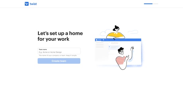 Let’s set up a home for your work | Twist screen