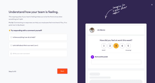 Onboarding · 15Five screen