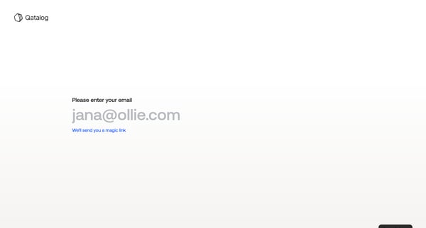 Qatalog Your work hub screen