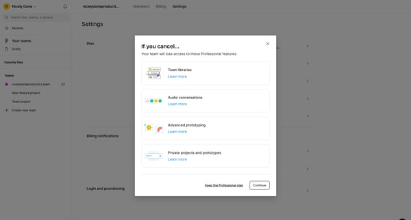 nicelydoneproductss team Admin Console – Figma screen
