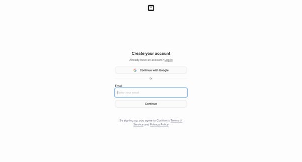 Sign Up screen