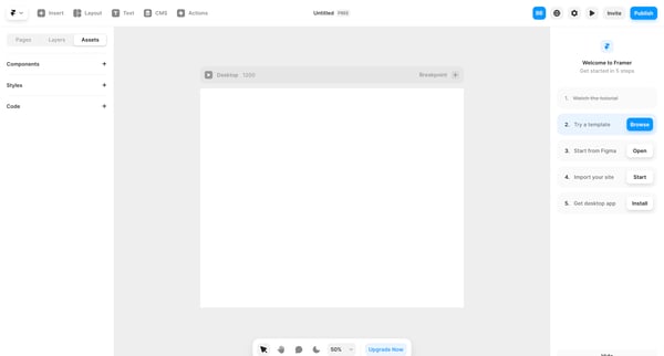 Untitled – Framer screen