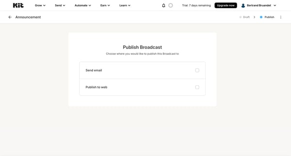 Broadcast - Kit screen